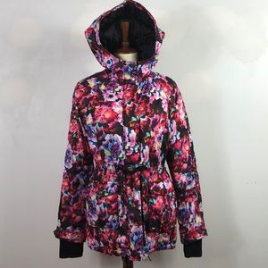 Aeropostale Women’s Floral Parka Coat Size M